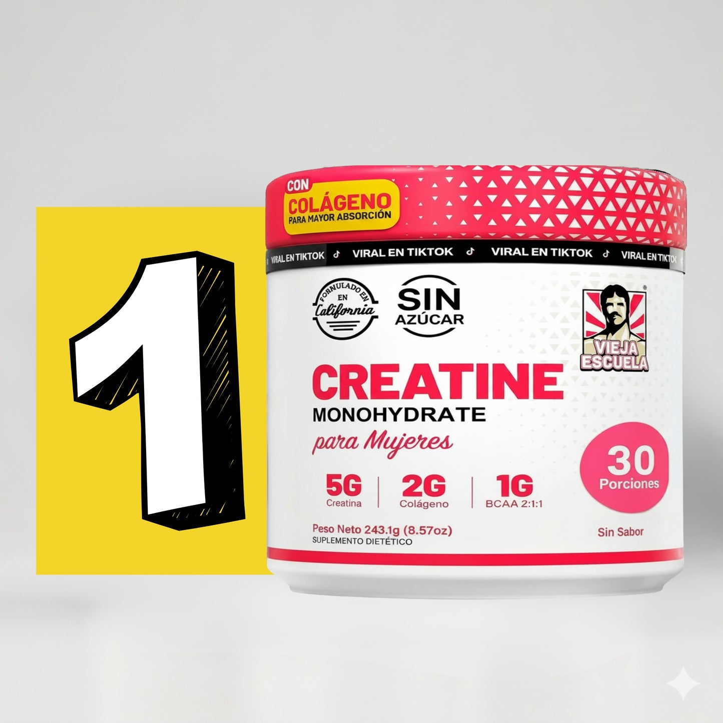 Creatina + Colágeno + BCAA | Más Fuerza y Definición Femenina
