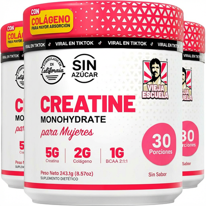 Creatina + Colágeno + BCAA | Más Fuerza y Definición Femenina