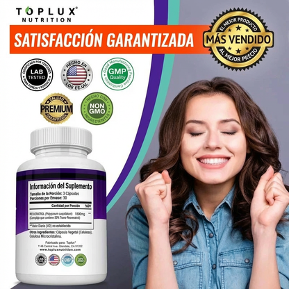 Resveratrol 1800mg | Antioxidante Natural para Energía, Juventud y Bienestar